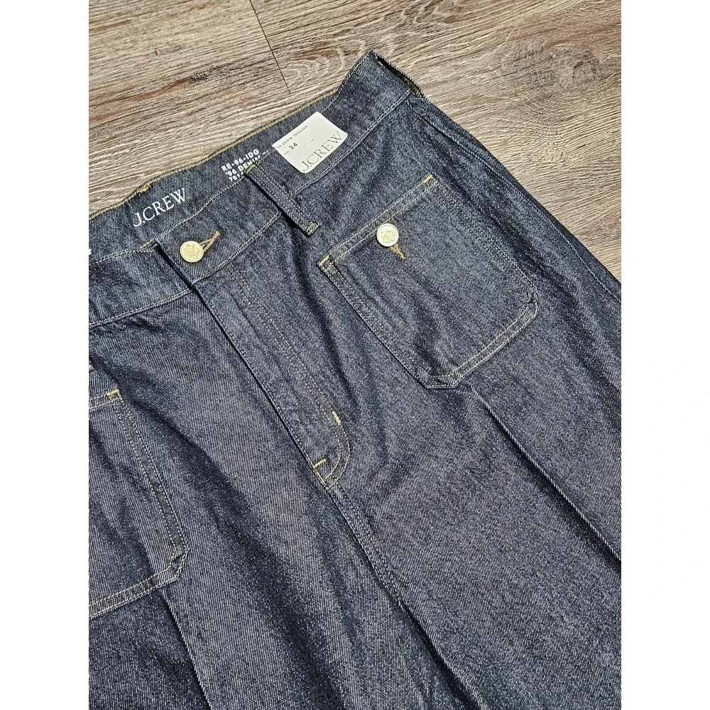 J. Crew Women's High-rise Sailor Denim Trouser in 1996 Semi-stretch Size 34 NWT